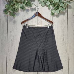 Banana Republic Wool Blend Diagonal Pinstripe A-Line Skirt